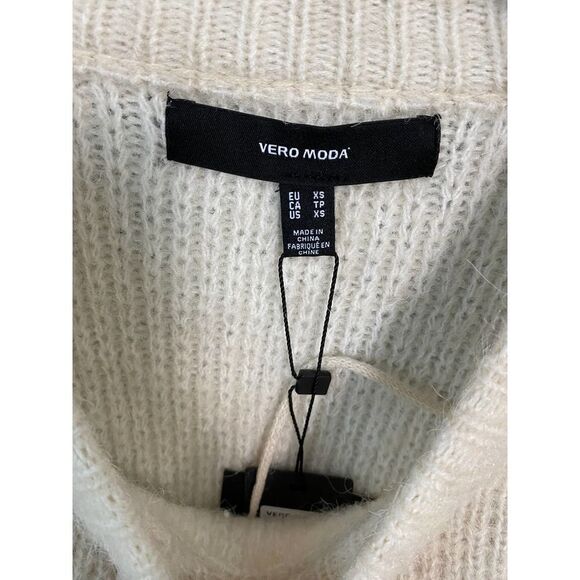 Vero Moda Daisy Shoulder White Knit Long Sleeve Sweater - Picture 7 of 11